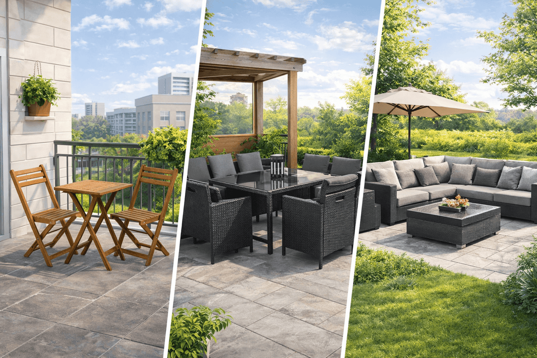 Welches Gartenmöbelset passt zu meinem Platzangebot?
