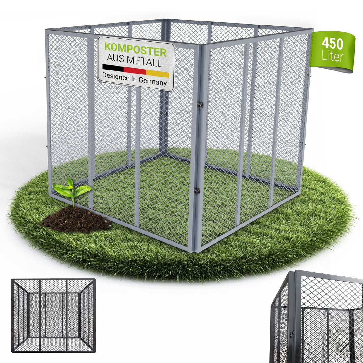 Metall Komposter für Gartenabfälle