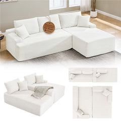 Sofa Coredo mit Cord Bezug & Dekokissen