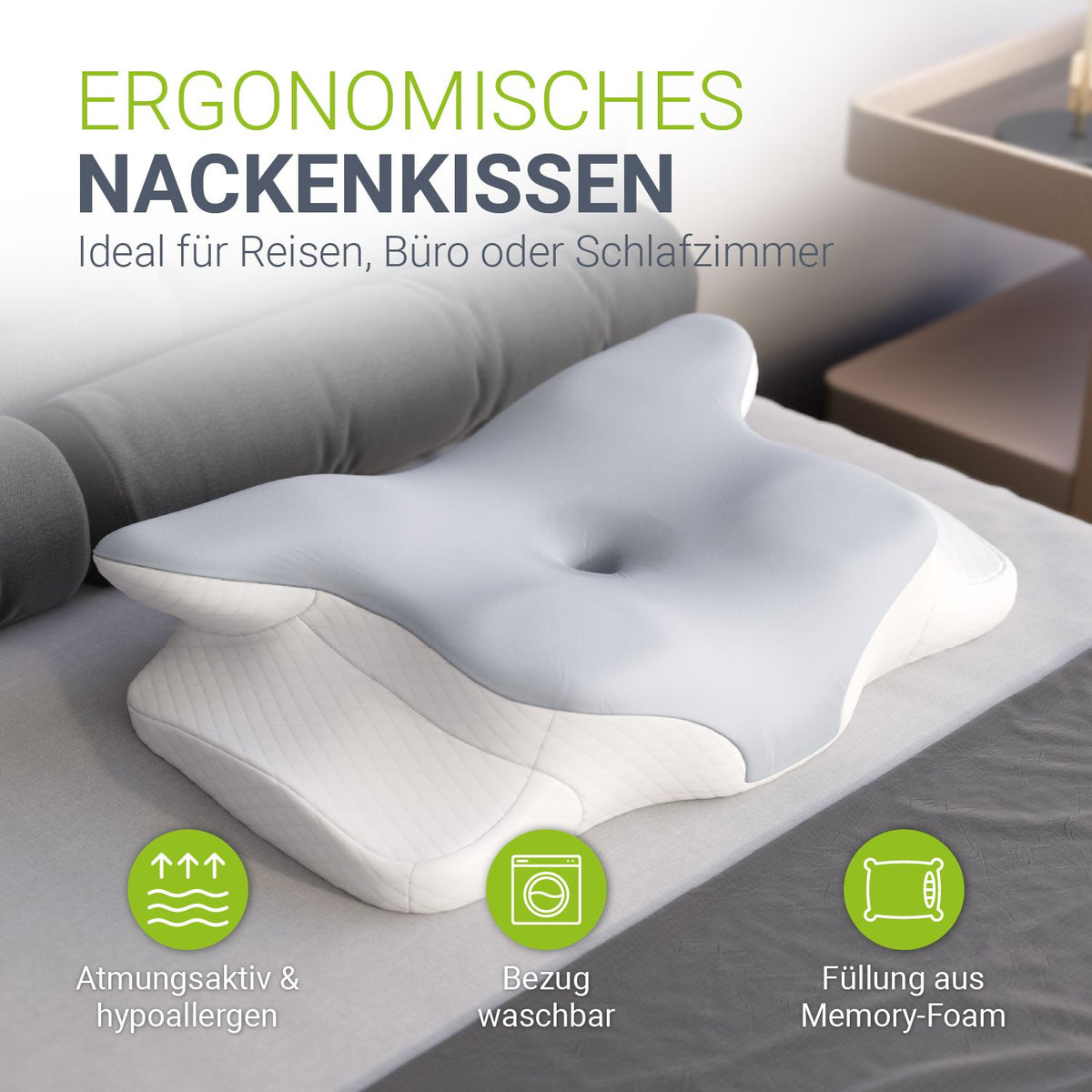 Nackenkissen orthopädisch aus Memory Foam
