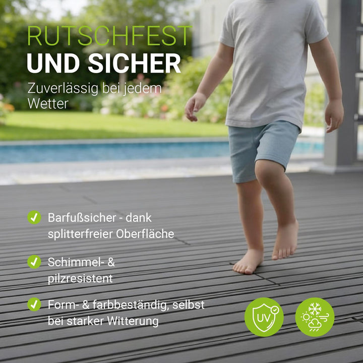 WPC Terrassendielen in Grau