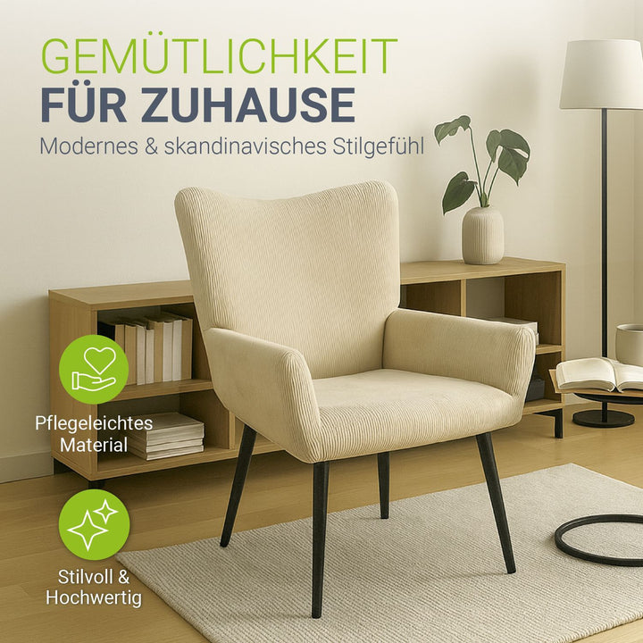 Ohrensessel mit optionalem Hocker Odense