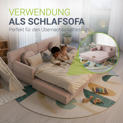 Kindersofa Kayo mit Cord Bezug & Kissen