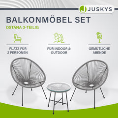 Balkonmöbel Set Ostana 3-teilig
