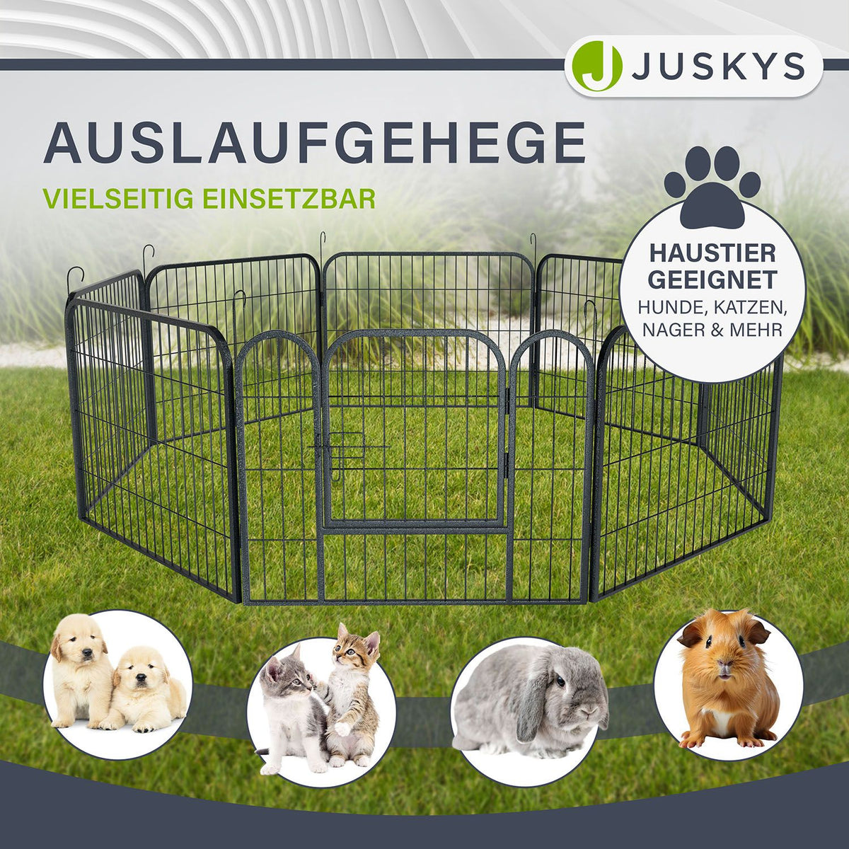 Welpenauslauf aus Metall