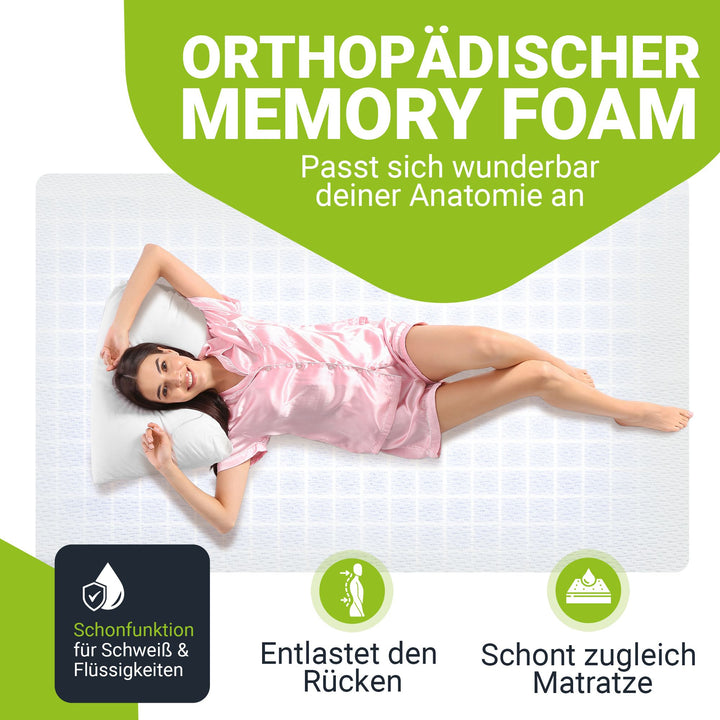 Orthopädischer Matratzentopper aus Memoryschaum
