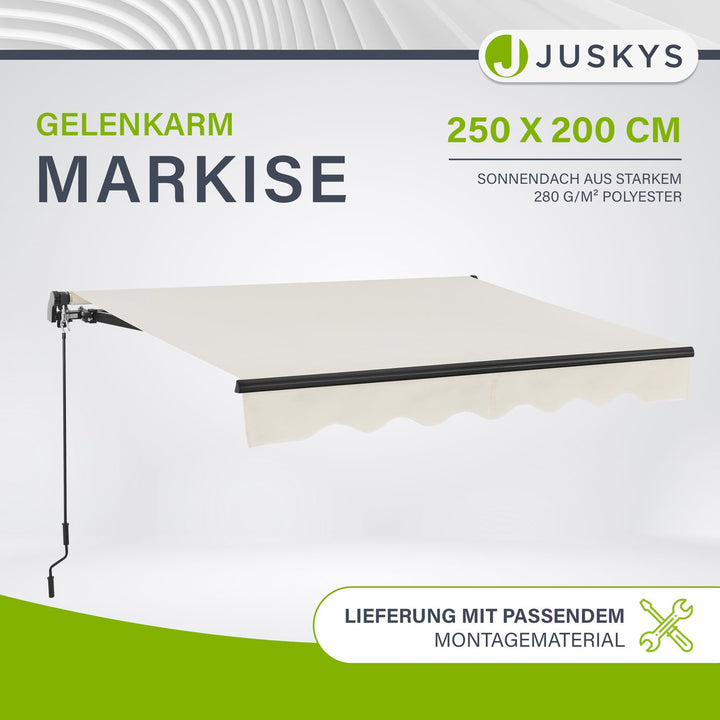 Gelenkarmmarkise mit Kurbel