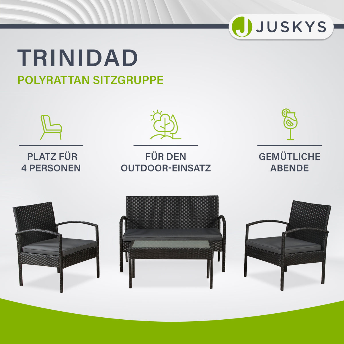 Polyrattan Sitzgruppe Trinidad