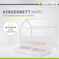 Kinderbett Marli 90 x 200 cm mit Bettkasten