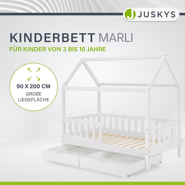 Kinderbett Marli 90 x 200 cm mit Bettkasten