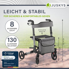 Aluminium Rollator Vital mit Sitz