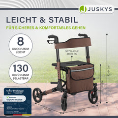 Aluminium Rollator Vital mit Sitz
