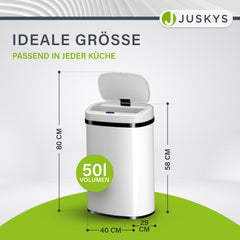 Rechteckiger Mülleimer mit Sensor