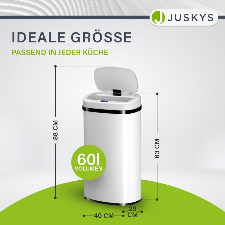 Rechteckiger Mülleimer mit Sensor