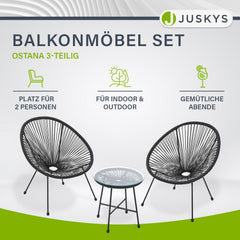 Balkonmöbel Set Ostana 3-teilig
