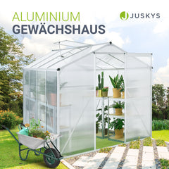 Aluminium Gewächshaus mit Fundament