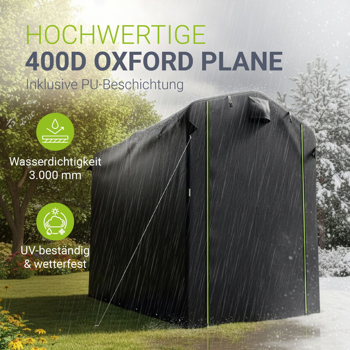 Gerätezelt für wetterfesten Schutz