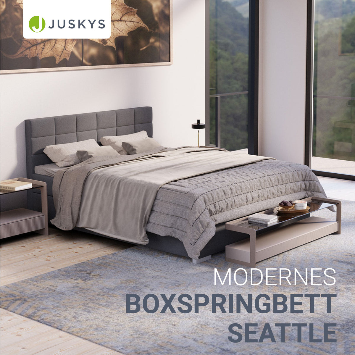 Boxspringbett Seattle - Malmo-Stoff