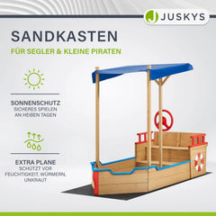 Sandkasten Käpt’n Pit - Piratenschiff Boot aus Holz