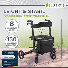 Aluminium Rollator Vital mit Sitz