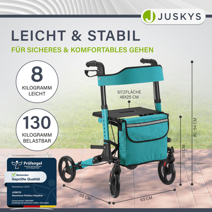 Aluminium Rollator Vital mit Sitz