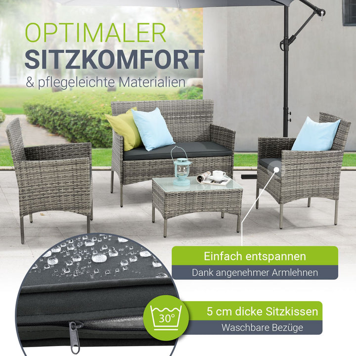 Polyrattan Sitzgruppe Fort Myers