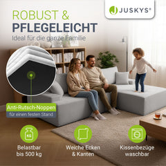 Sofa Coredo mit Cord Bezug & Dekokissen