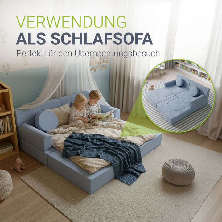 Kindersofa Kayo mit Cord Bezug & Kissen