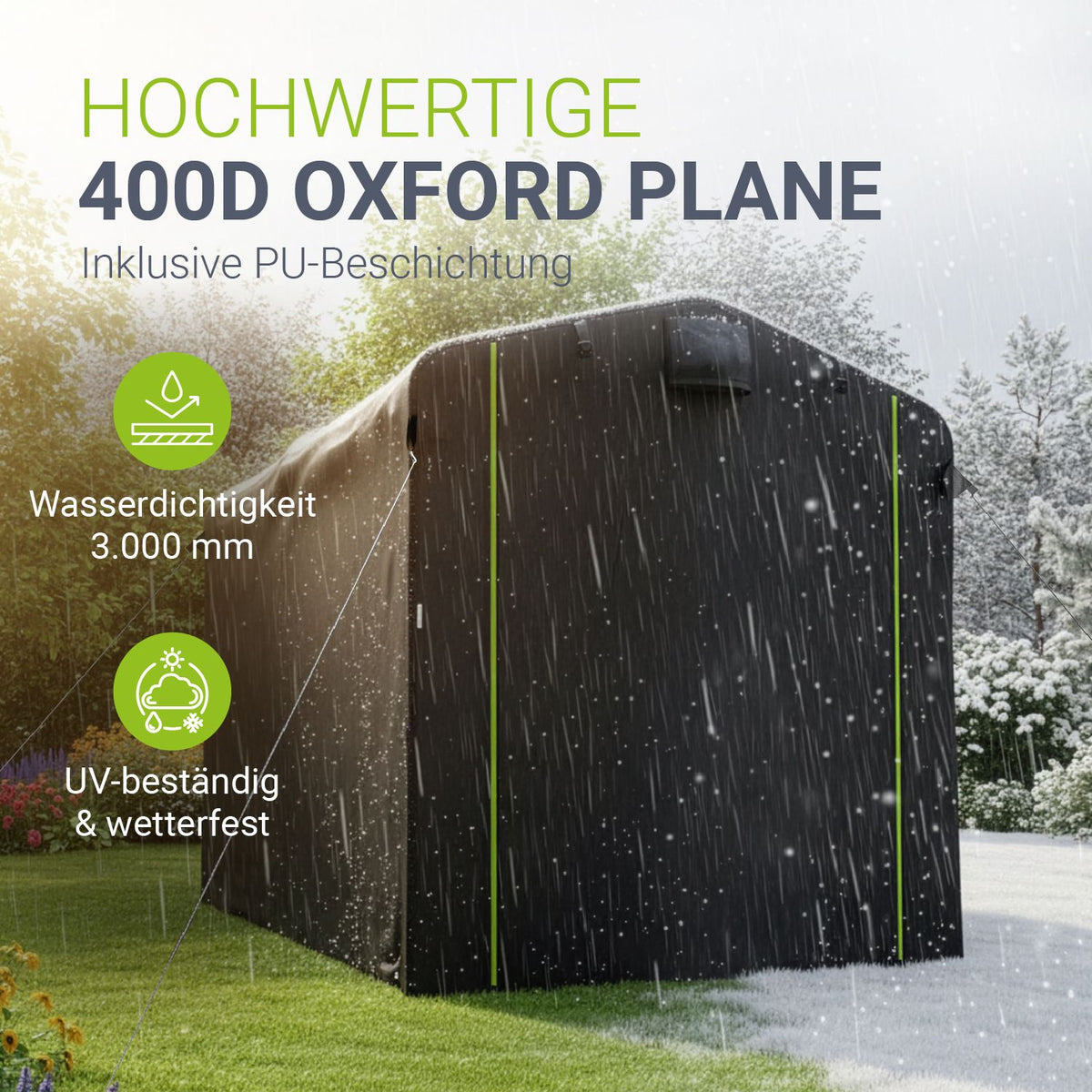 Gerätezelt für wetterfesten Schutz