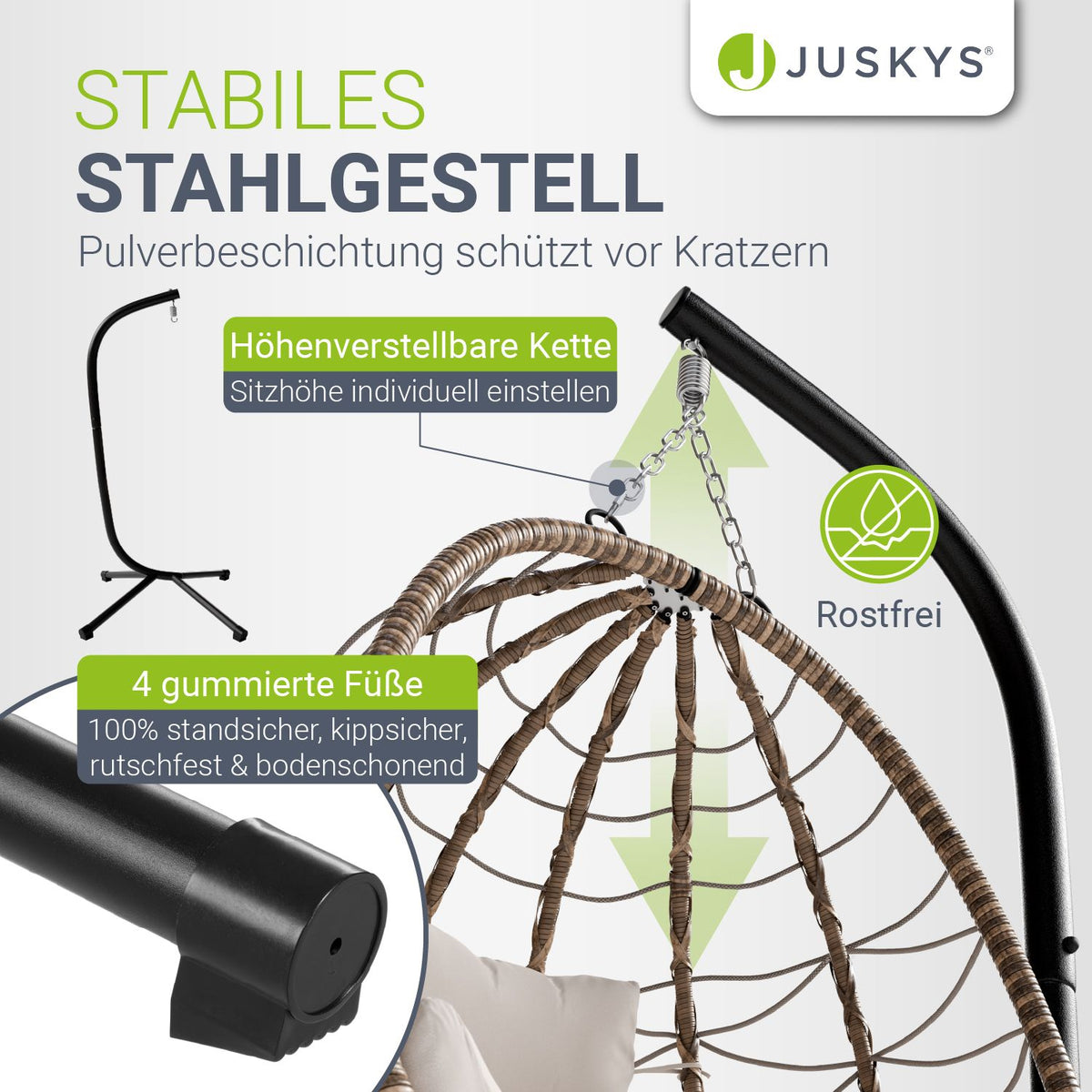 Korbhängesessel Aria inklusive Gestell