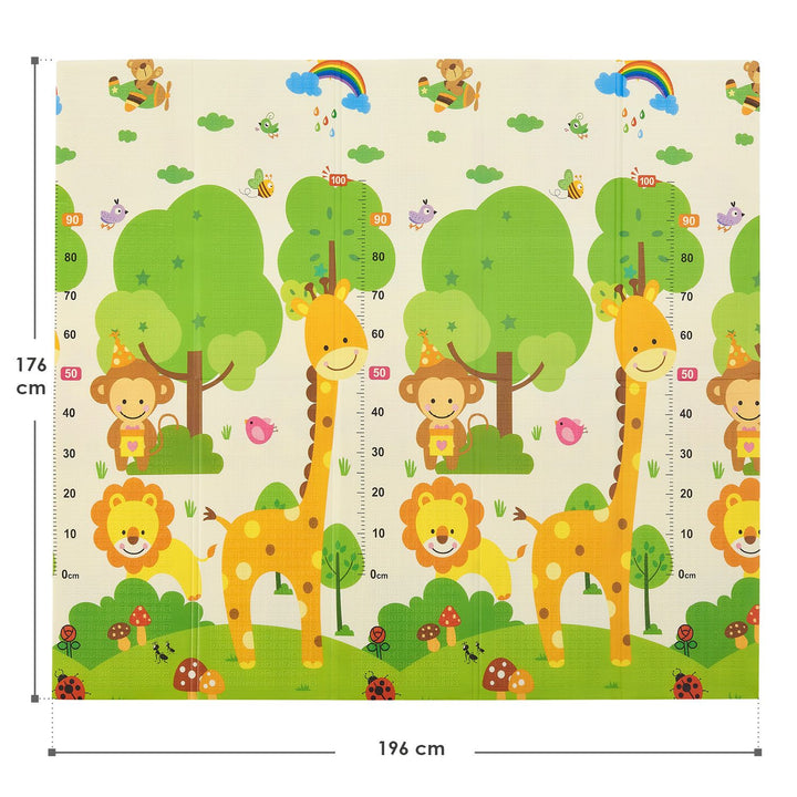 Spielmatte 180 x 200 cm mit diversen Tiermotiven