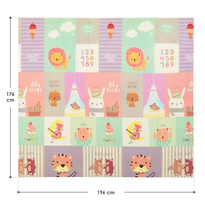 Spielmatte 180 x 200 cm mit diversen Tiermotiven