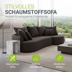Sofa Tirano mit Ottomane & Dekokissen