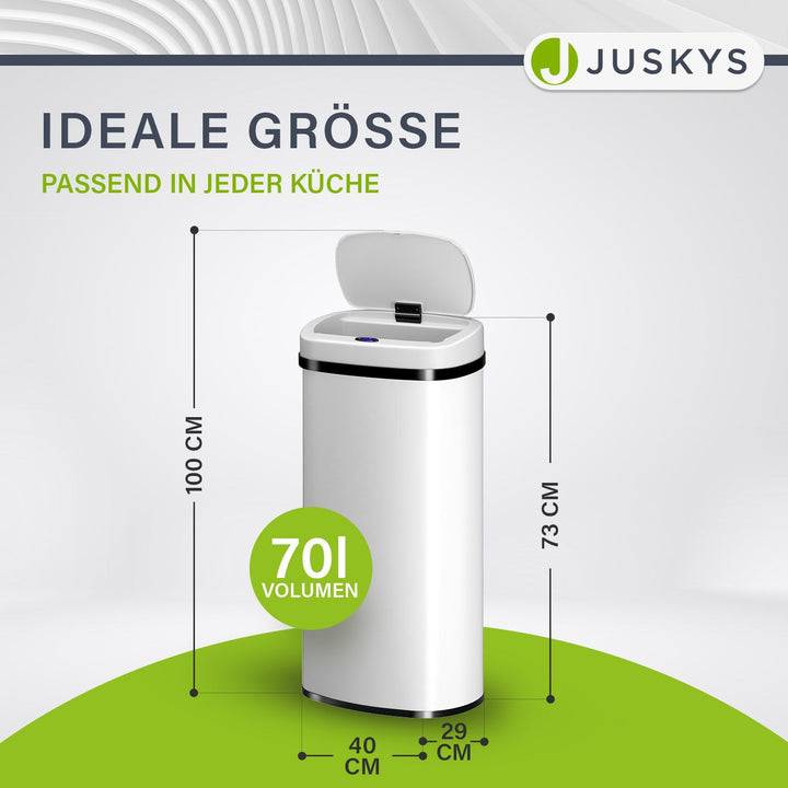 Rechteckiger Mülleimer mit Sensor