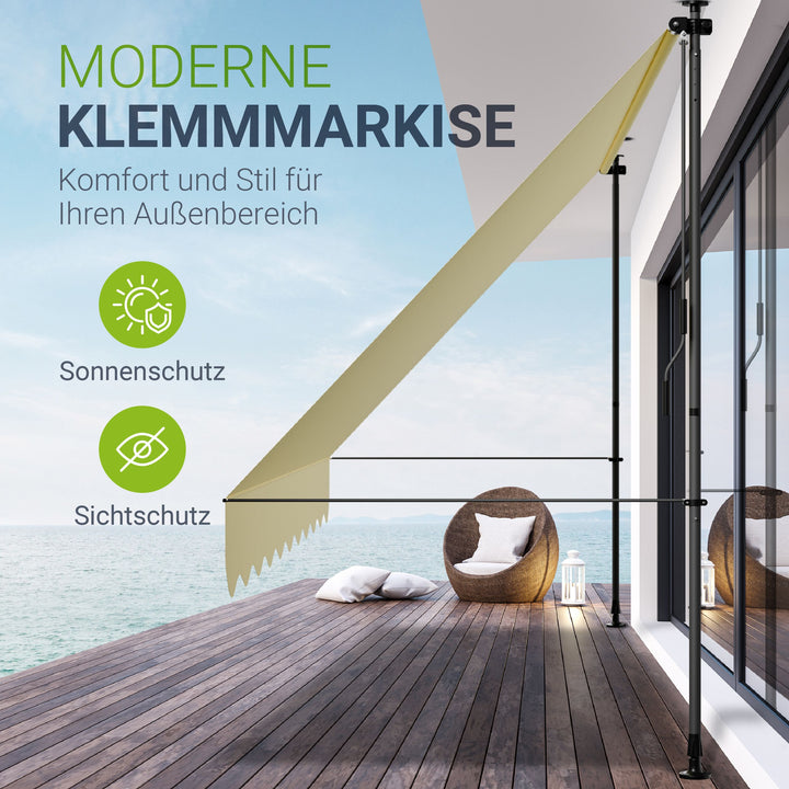 Klemmmarkise Kapstadt mit Handkurbel
