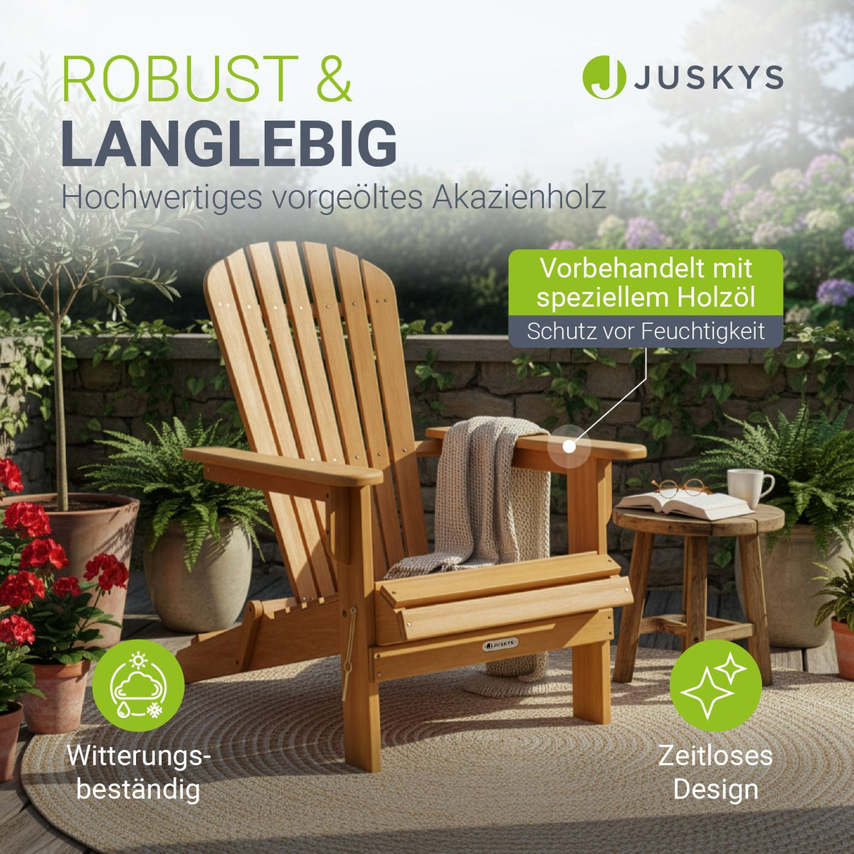 Gartenliegestuhl klappbar Korfu