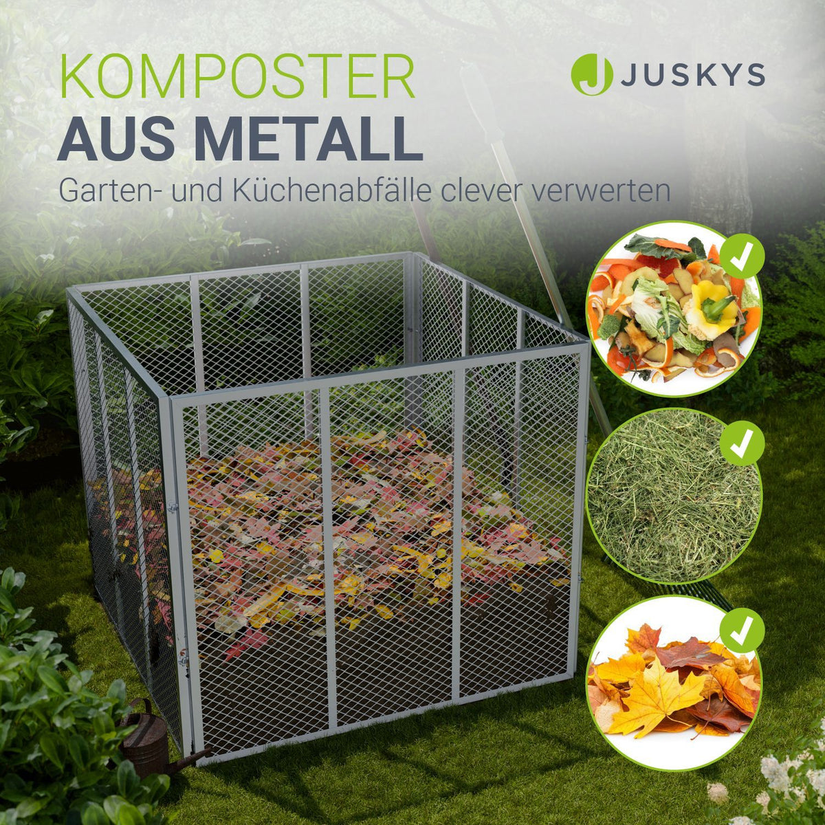 Metall Komposter für Gartenabfälle