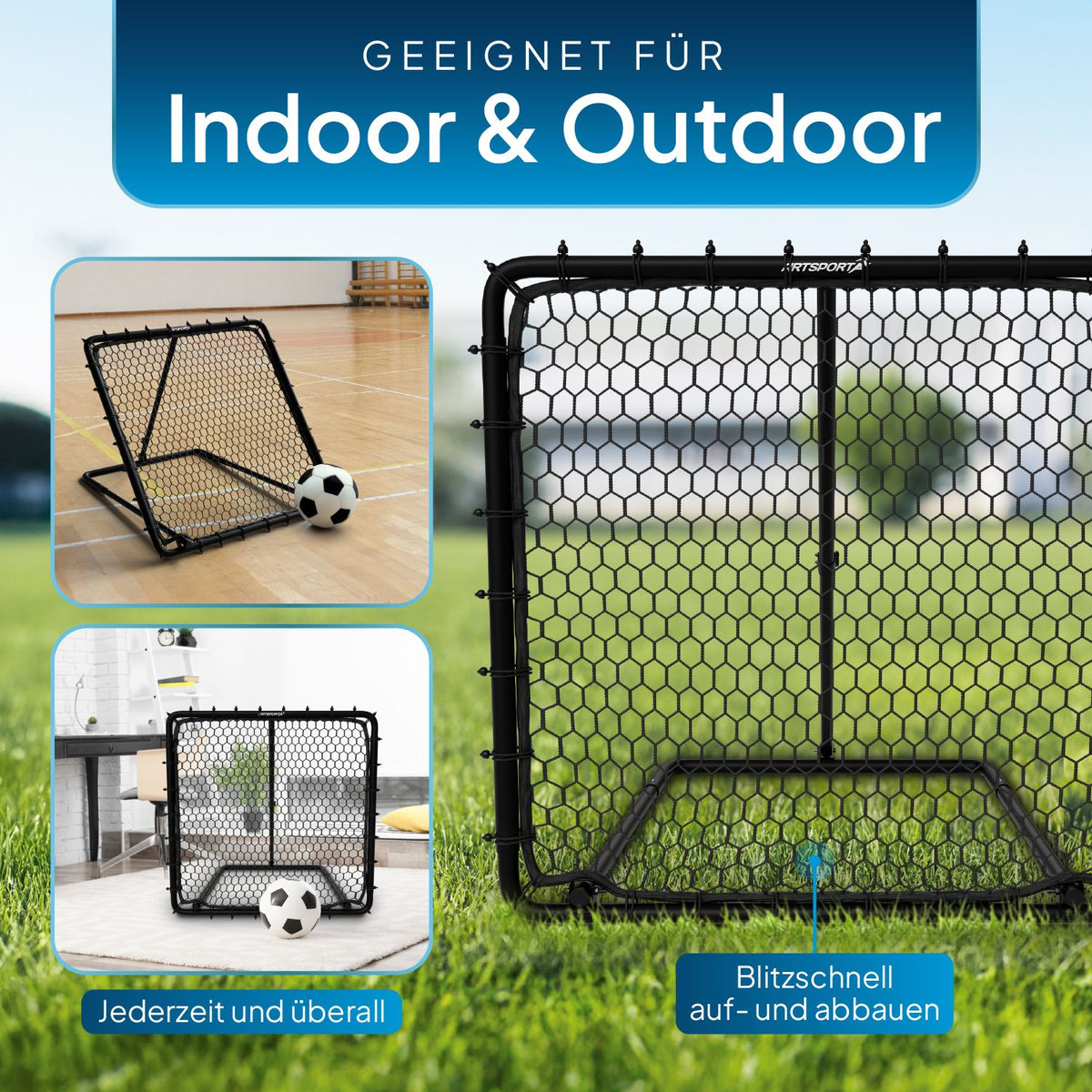 Fußball Rebounder 100 x 100 cm Power Pass