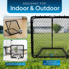 Fußball Rebounder 100 x 100 cm Power Pass