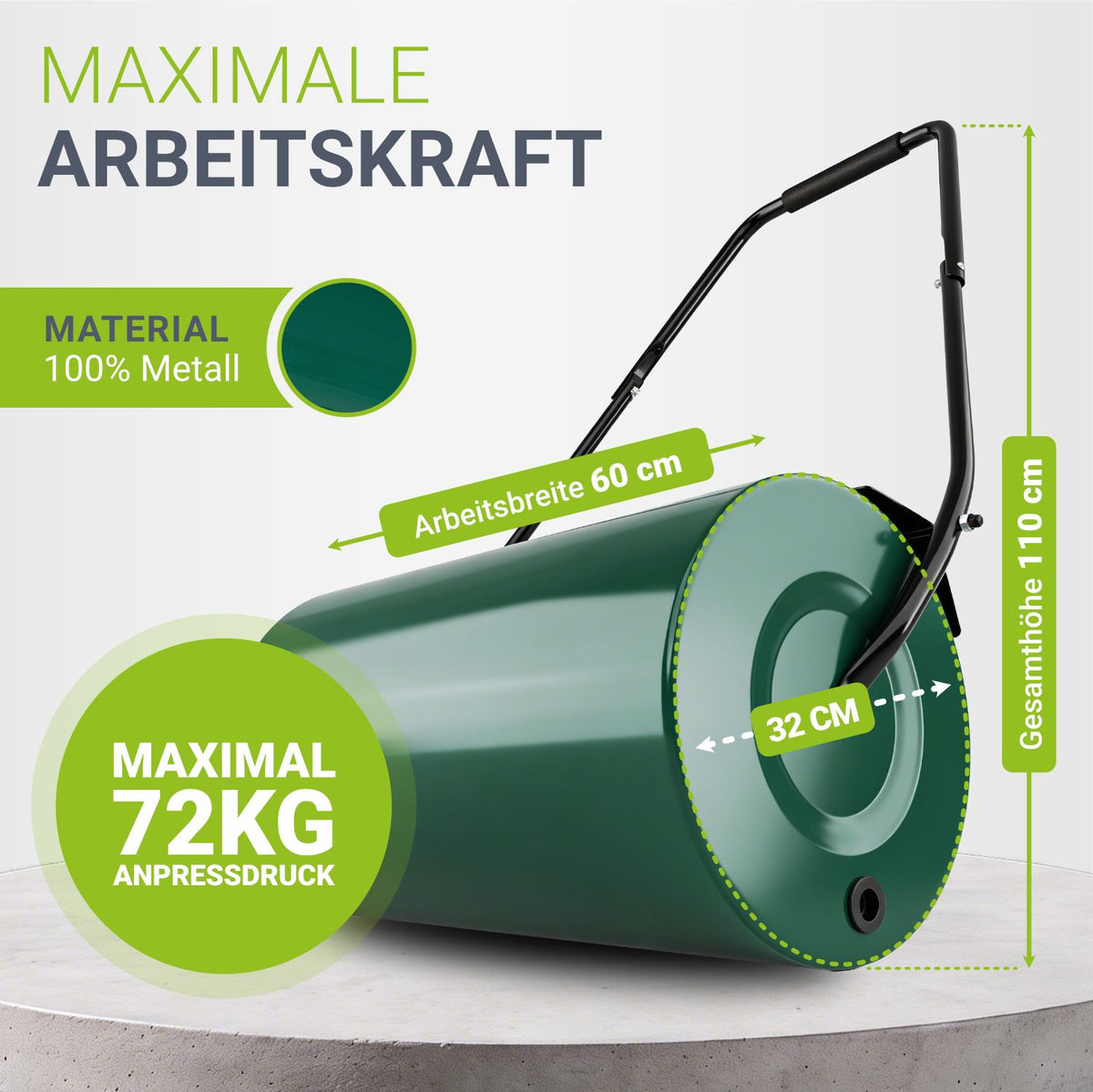 Garten Rasenwalze Fritz aus Metall