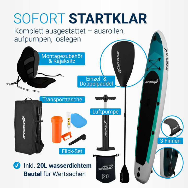 Stand Up Paddling Board mit Kajaksitz