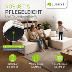 Sofa Coredo mit Cord Bezug & Dekokissen