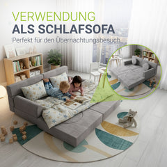 Kindersofa Kayo mit Cord Bezug & Kissen