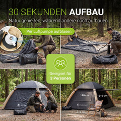 Campingzelt aufblasbar für 1-4 Personen