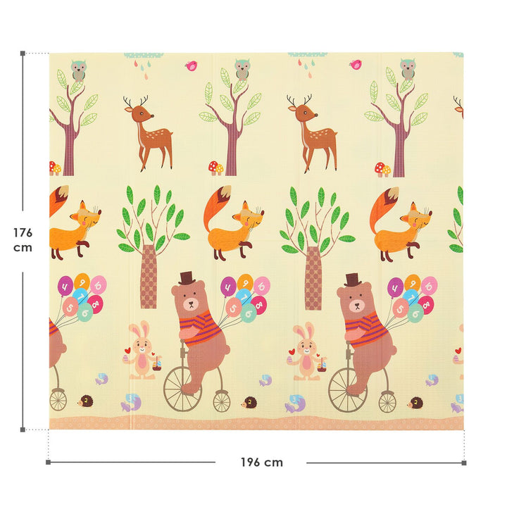 Spielmatte 180 x 200 cm mit diversen Tiermotiven