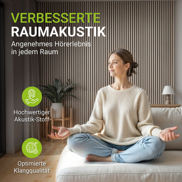 Akustikpaneele Holzoptik 4er Set