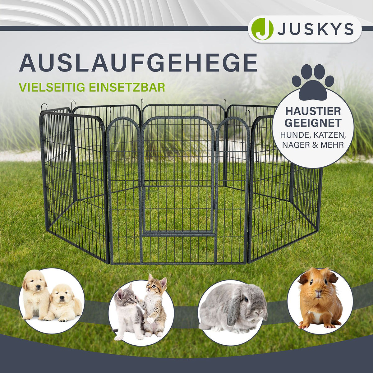 Welpenauslauf aus Metall