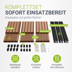 WPC Terrassendielen in Teak