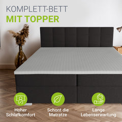 Boxspringbett Seattle - Malmo-Stoff