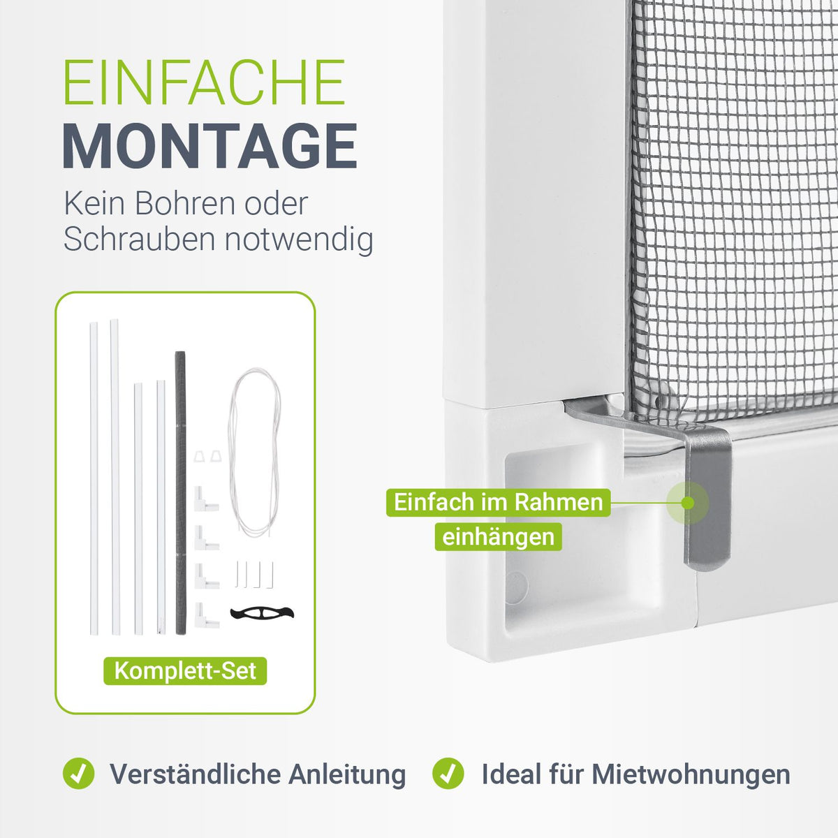 Fliegengitter für Fenster